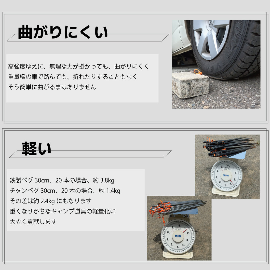 PolariSignオリジナルチタンペグ 24cm