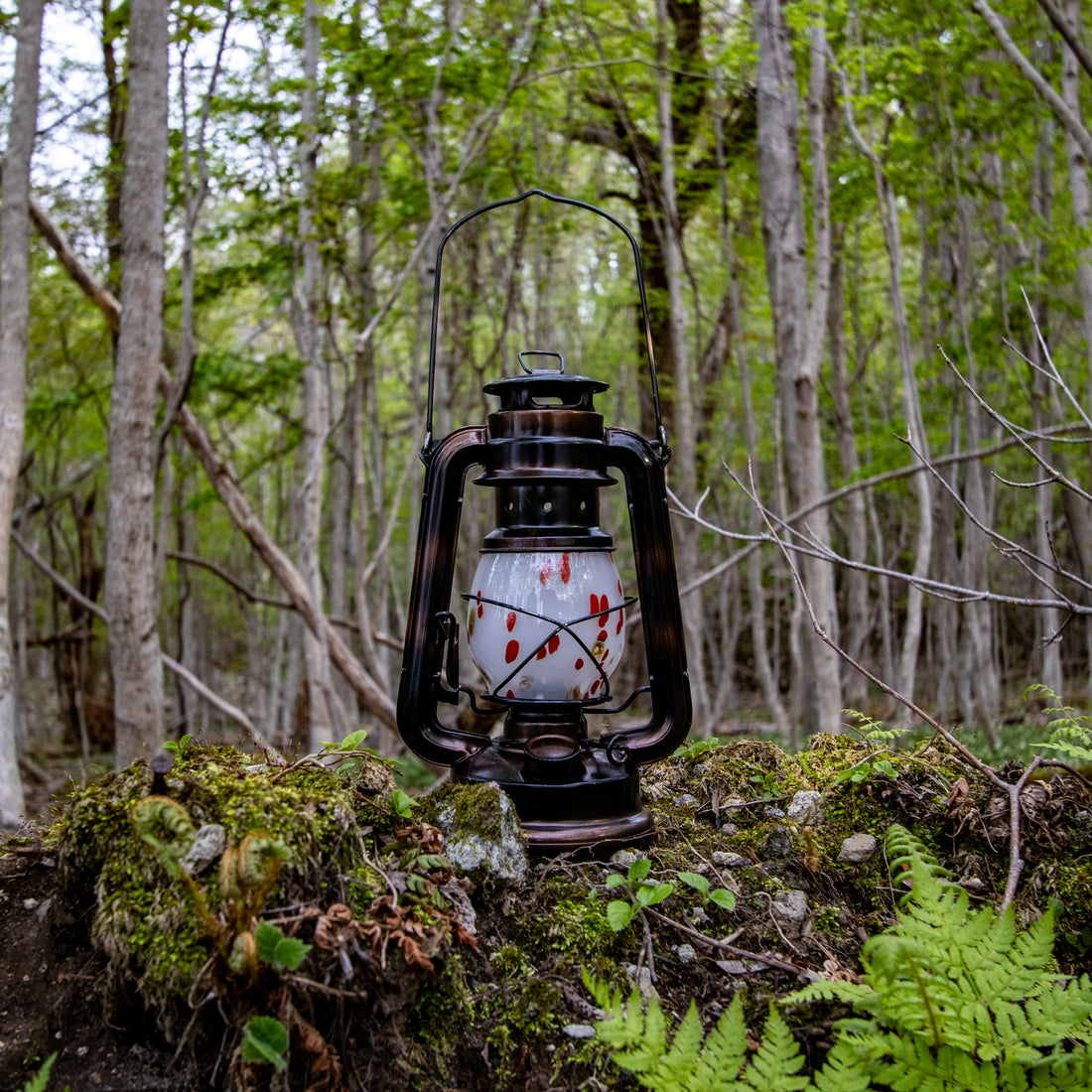 DIETZ・FEUERHAND etc オイルランタン交換用ホヤ　恋心 深緋