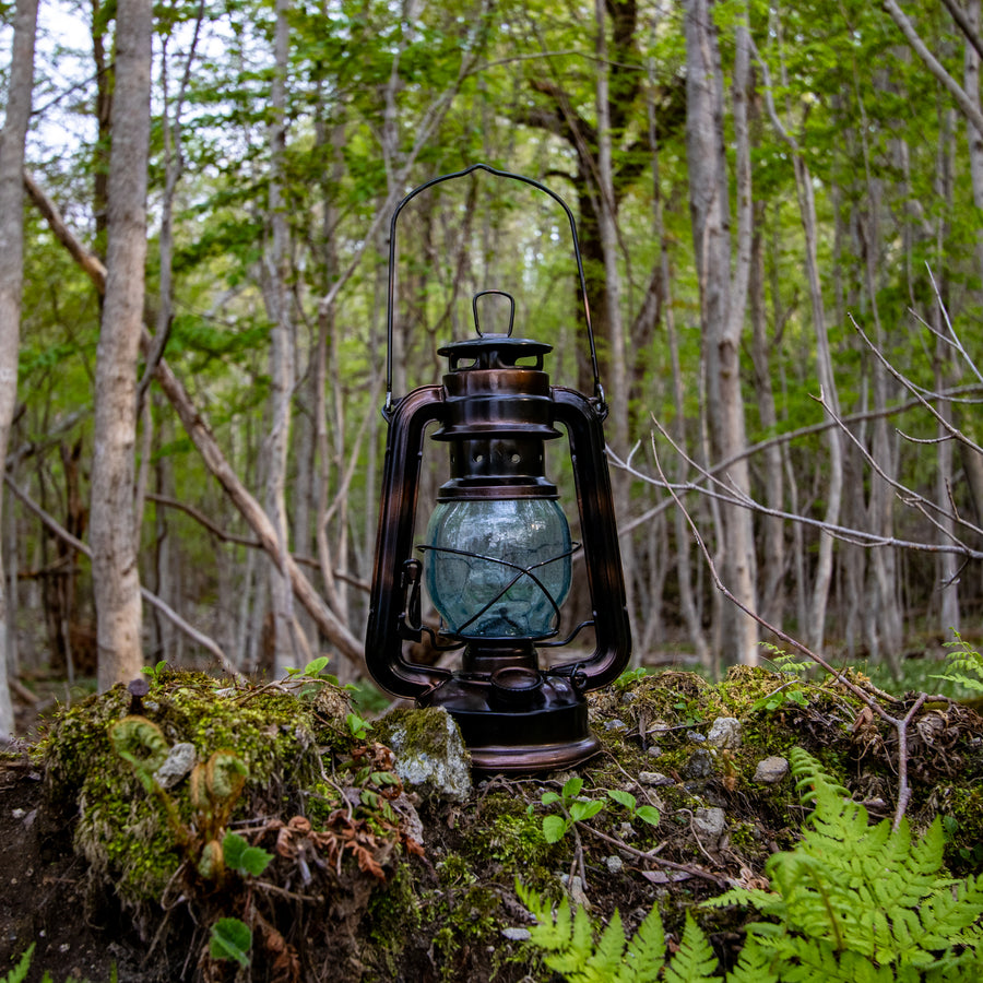 DIETZ・FEUERHAND etc オイルランタン交換用ホヤ　古色 薄氷