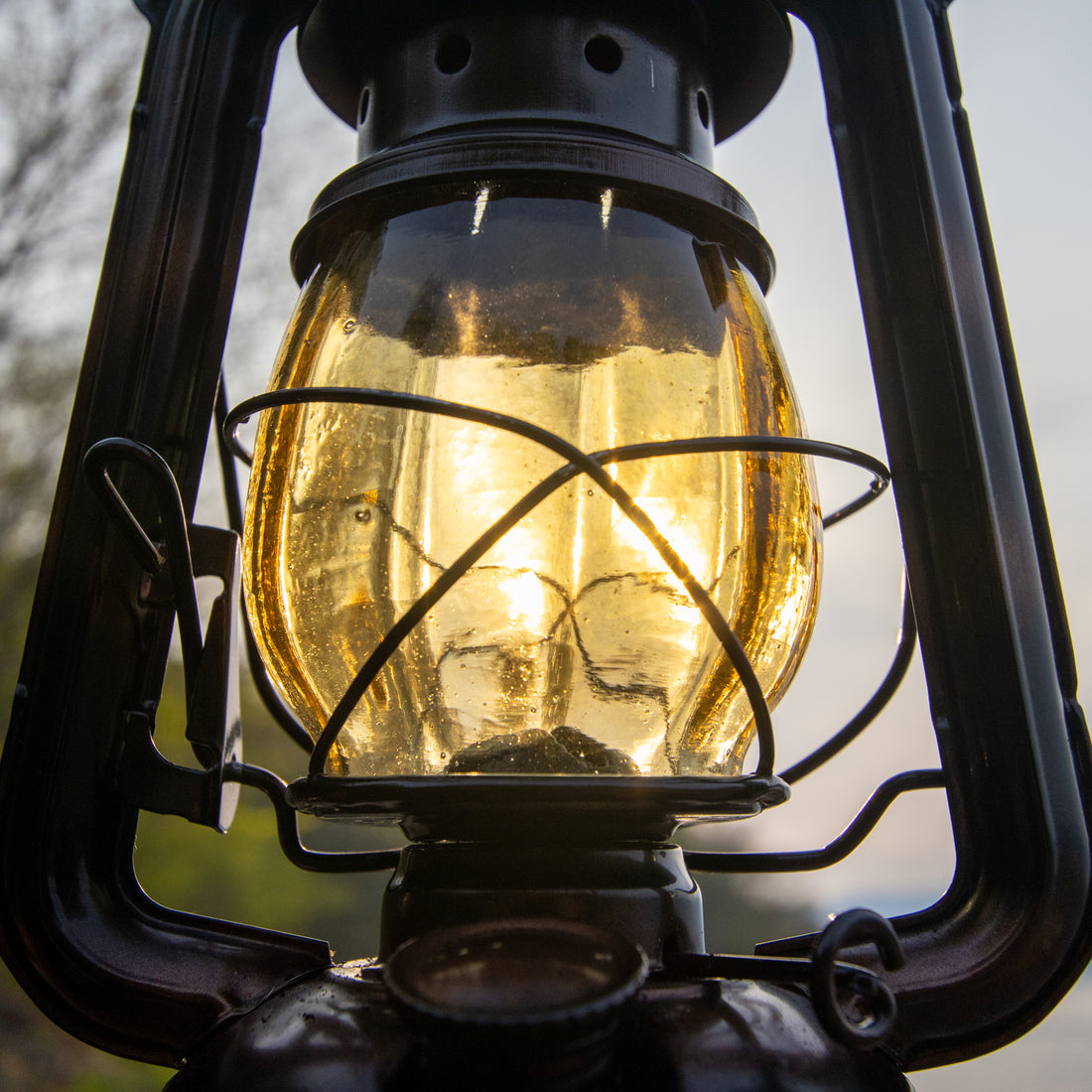 DIETZ・FEUERHAND etc オイルランタン交換用ホヤ　古色 琥珀