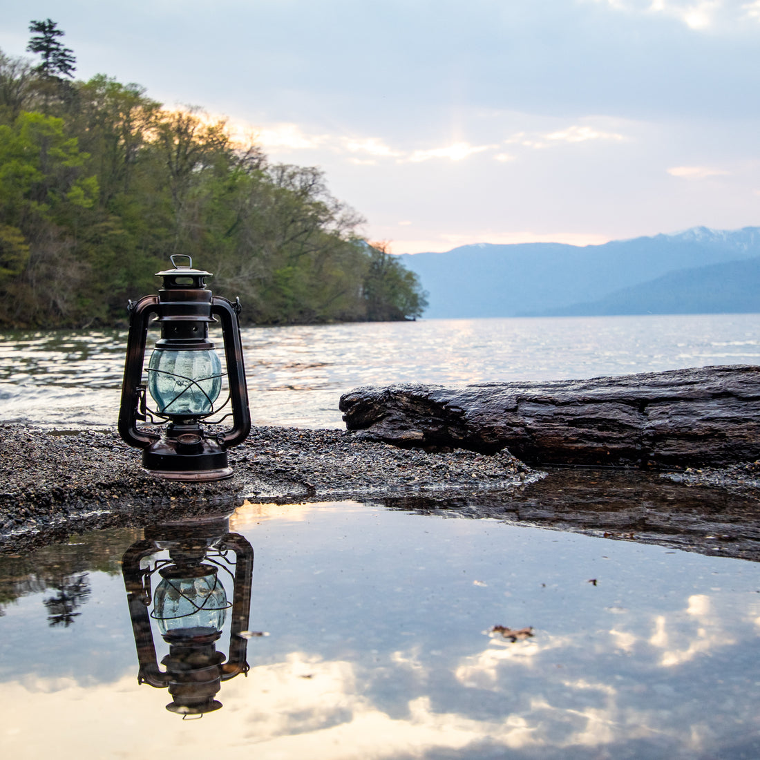 DIETZ・FEUERHAND etc オイルランタン交換用ホヤ　古色 薄氷