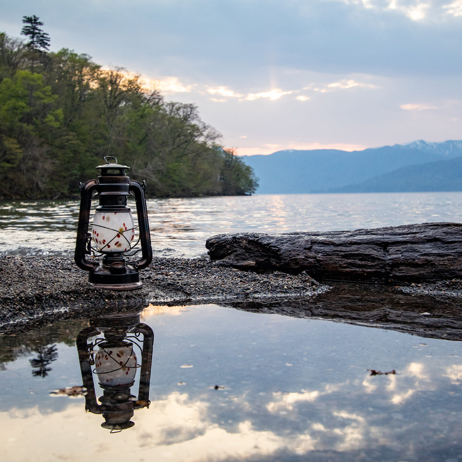 DIETZ・FEUERHAND etc オイルランタン交換用ホヤ　恋心 深緋